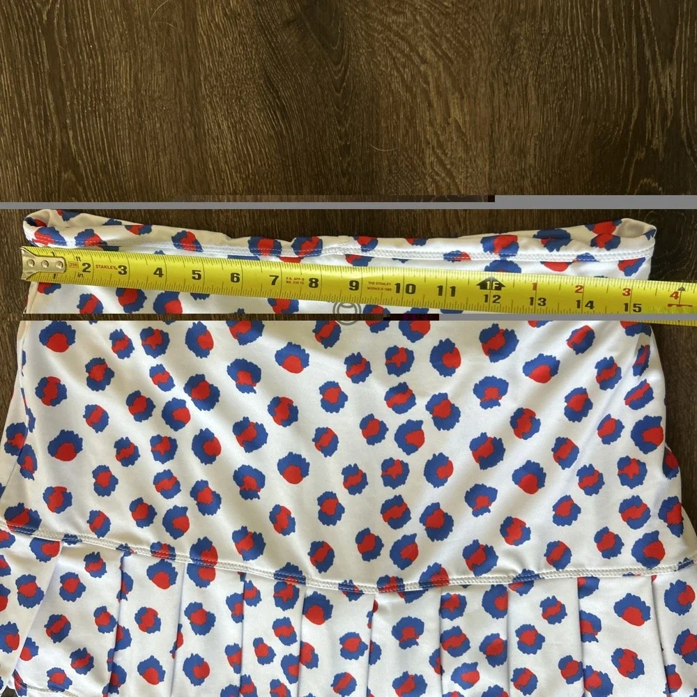 40 Lime Women's M Leopard Tennis Skort Pickelball Preppy $74 NEW TAGS Pleated - Picture 7 of 8